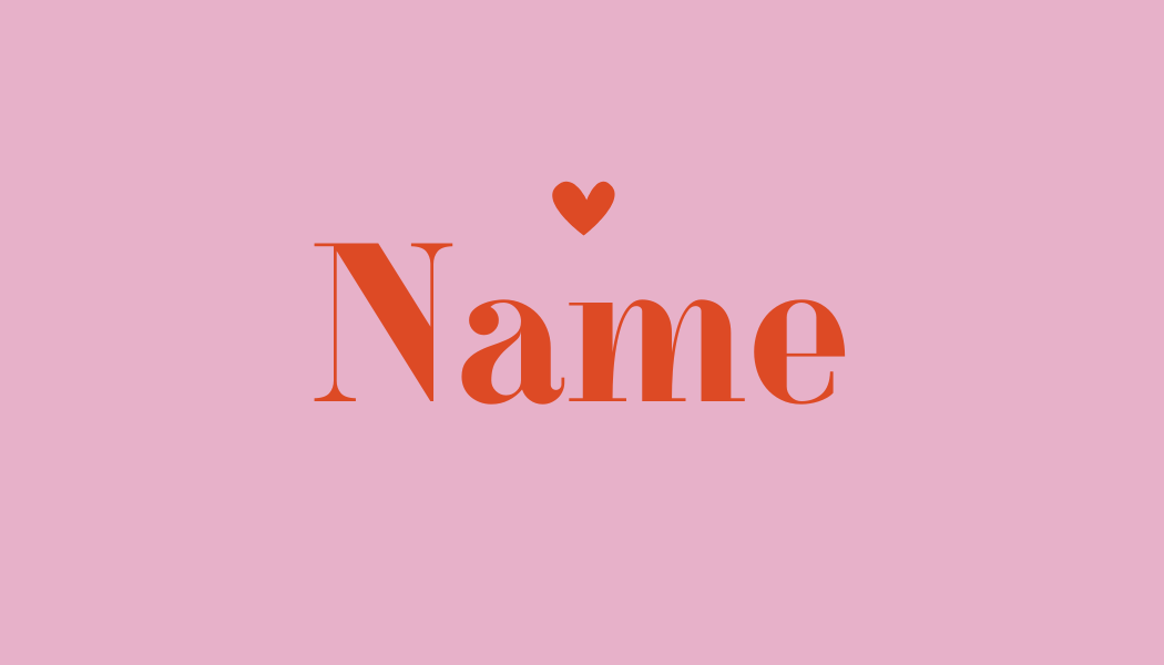 Pink Card with Red Font w/ heart detail Double Sided Cards - 50 cards