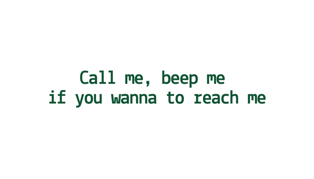 Call Me Beep Me Cards Double Sided - 50 Cards