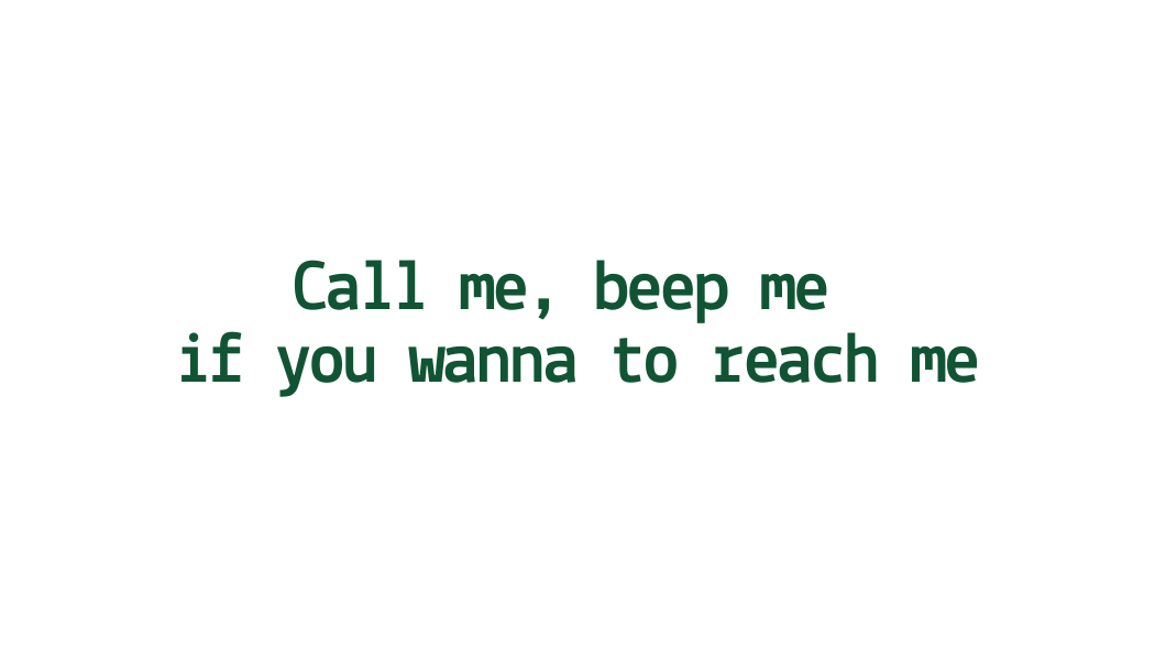 Call Me Beep Me Cards Double Sided - 50 Cards