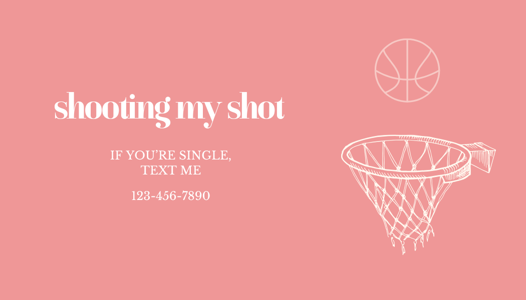 Shooting My Shot Card - 50 cards